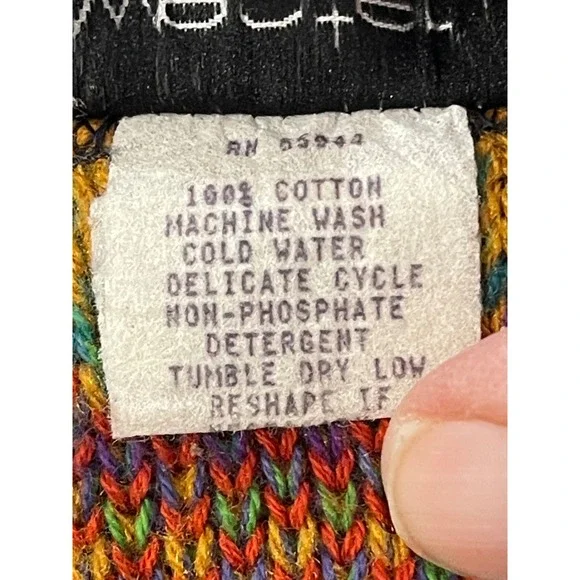 VTG Sweater Loft New York Harvest Knit Vest Apples Pumpkin S USA Autumn granny - Picture 8 of 11